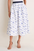 Blue and White Easy Does It Skirt