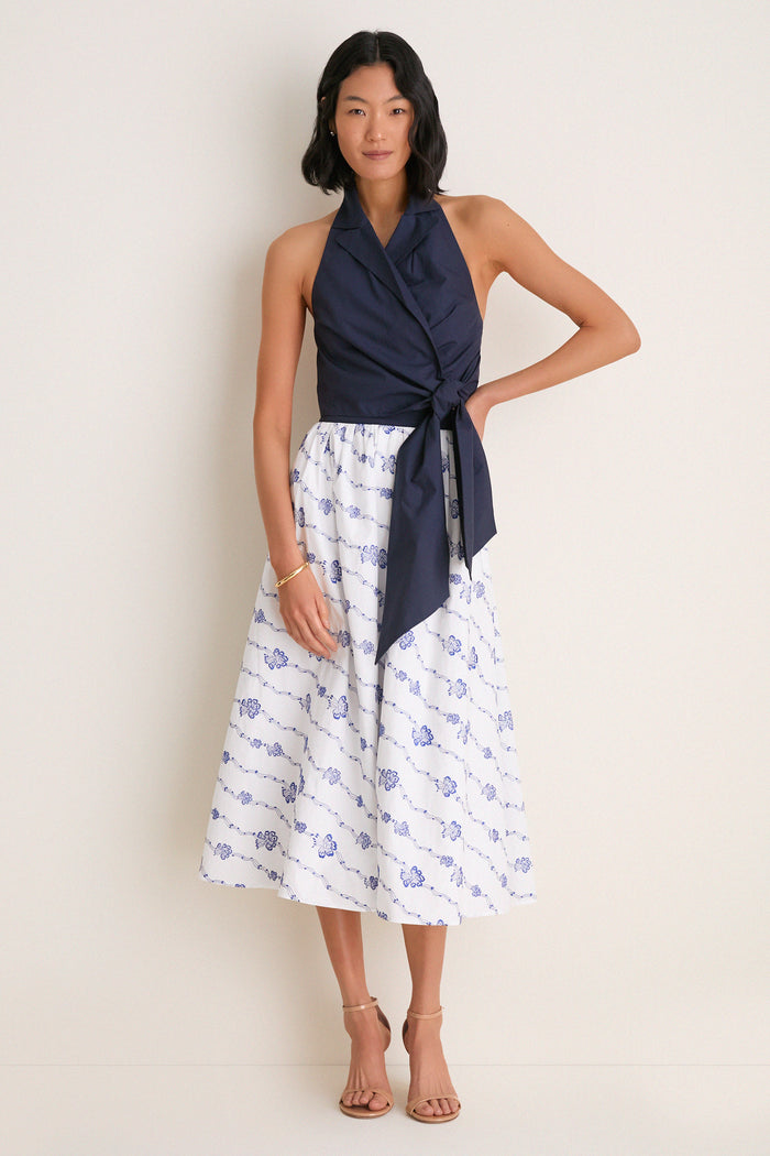 Blue and White Easy Does It Skirt