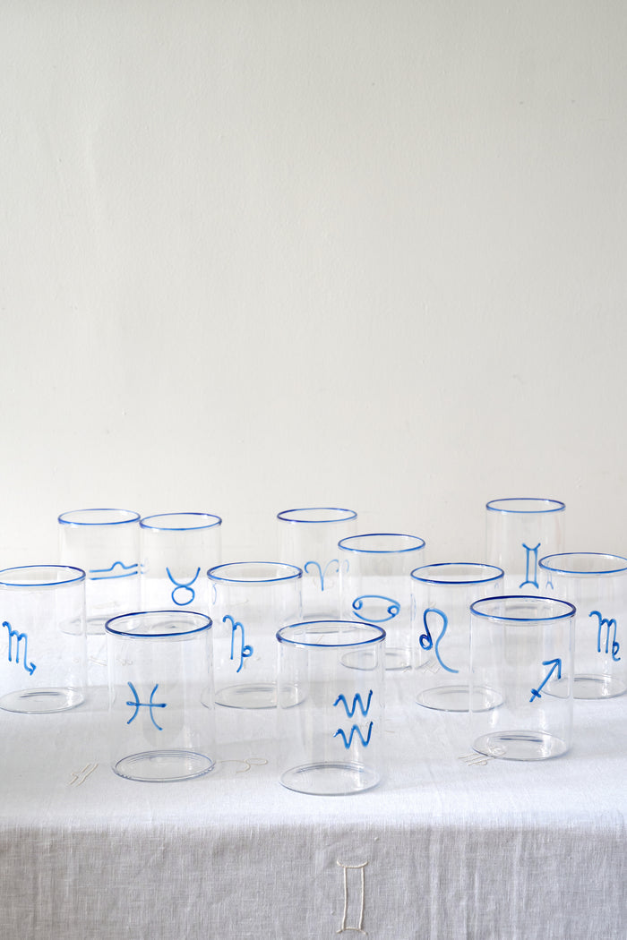 Blue Aries Lowball Glass (Set of 2)