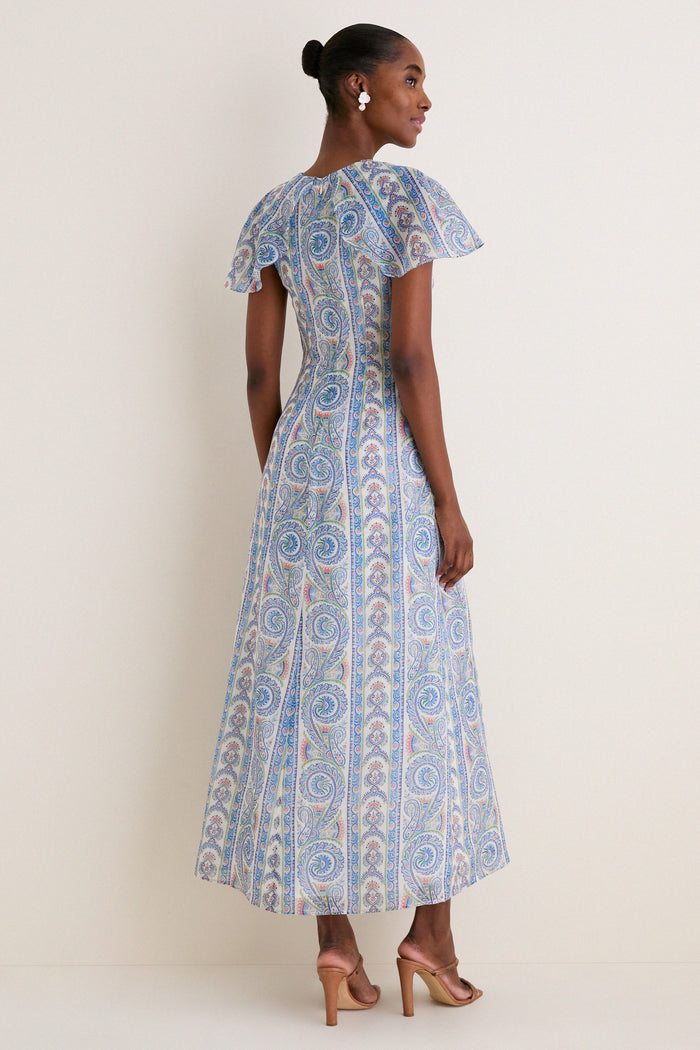 Blue Corsica Paisley Davina Dress