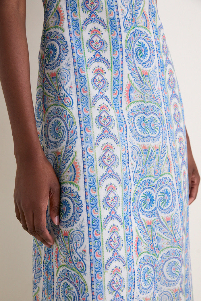 Blue Corsica Paisley Davina Dress