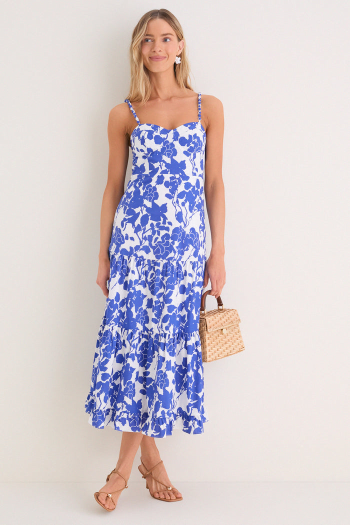 Blue Floral Rachel Maxi Dress