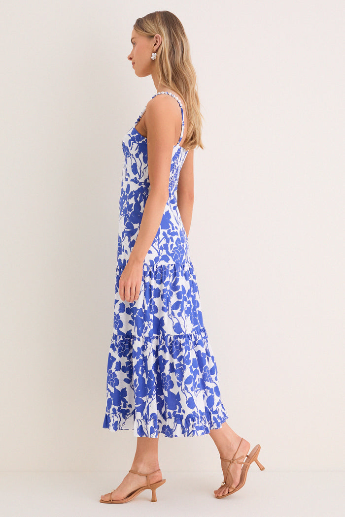 Blue Floral Rachel Maxi Dress