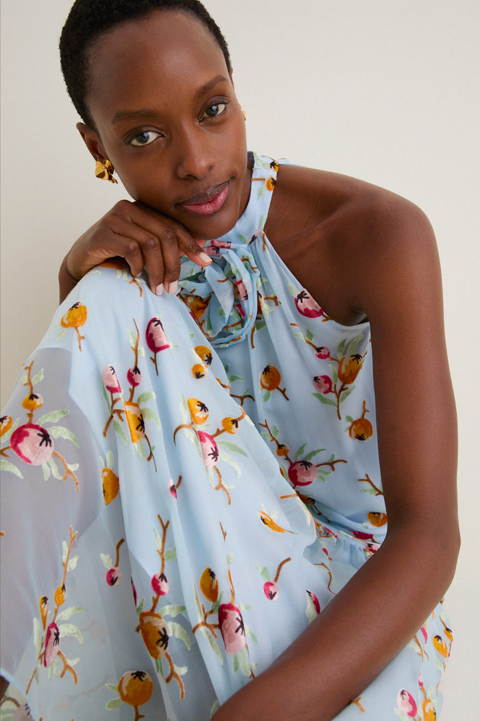 Blue Freya Print Tank Dress