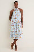 Blue Freya Print Tank Dress