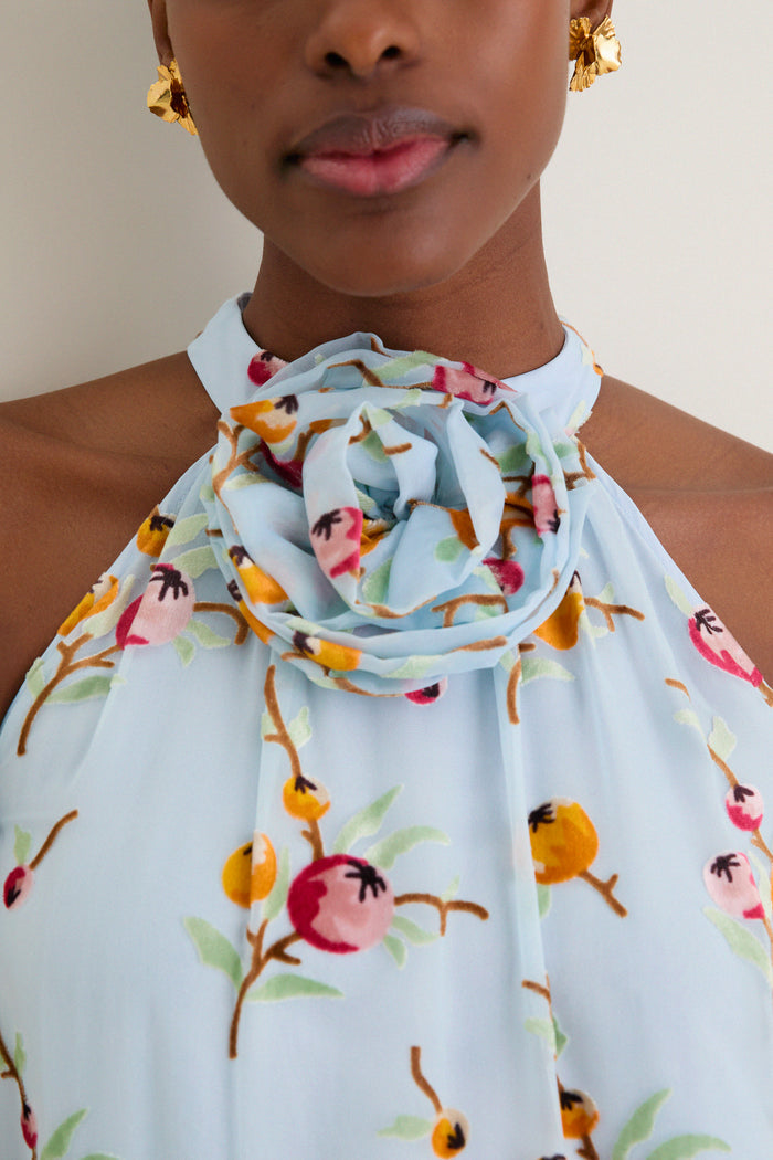 Blue Freya Print Tank Dress