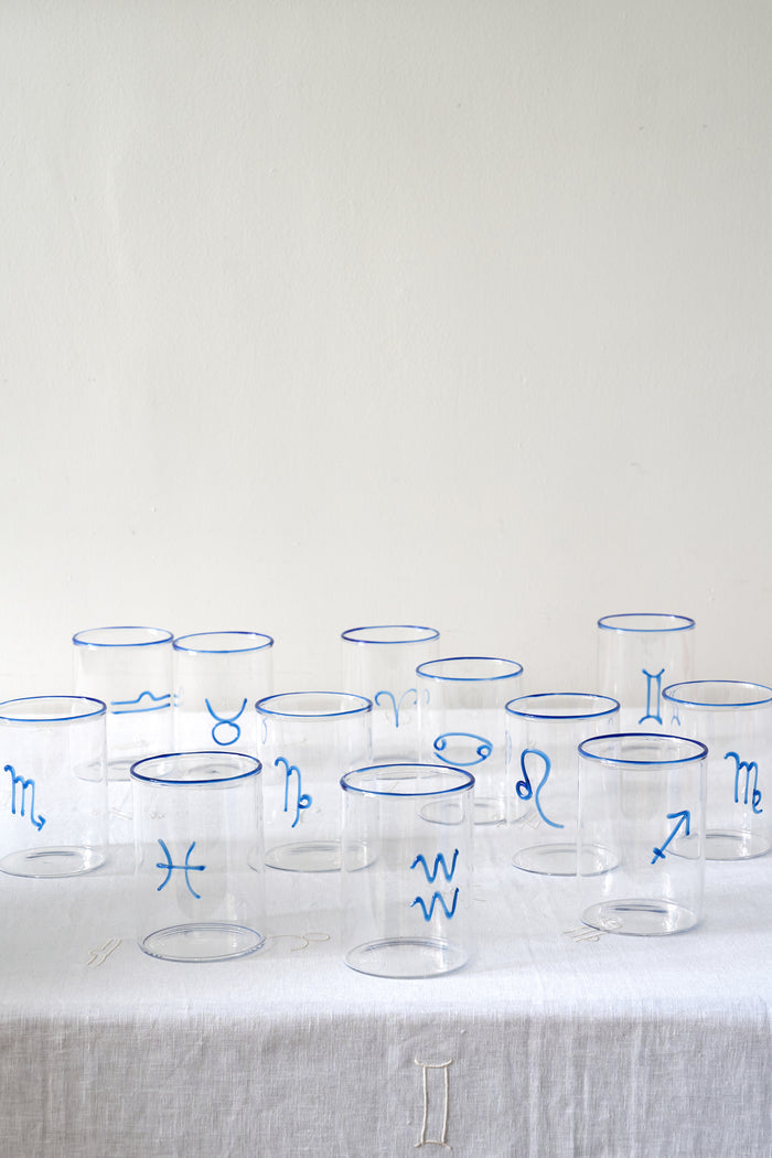 Blue Gemini Lowball Glass (Set of 2)
