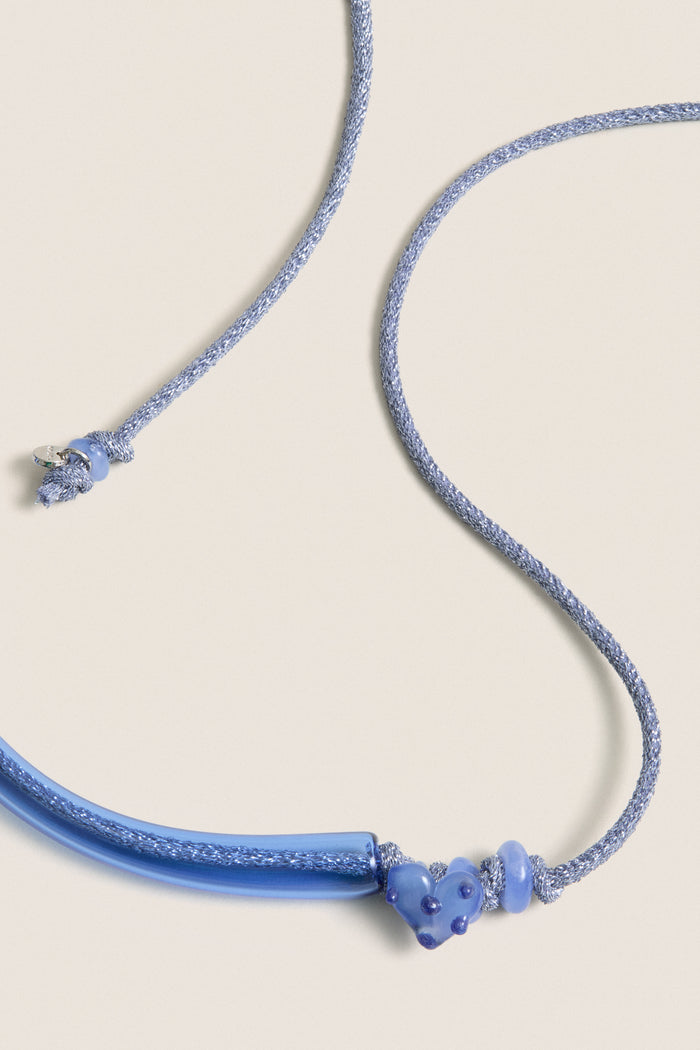 Blue Glass Patti Necklace