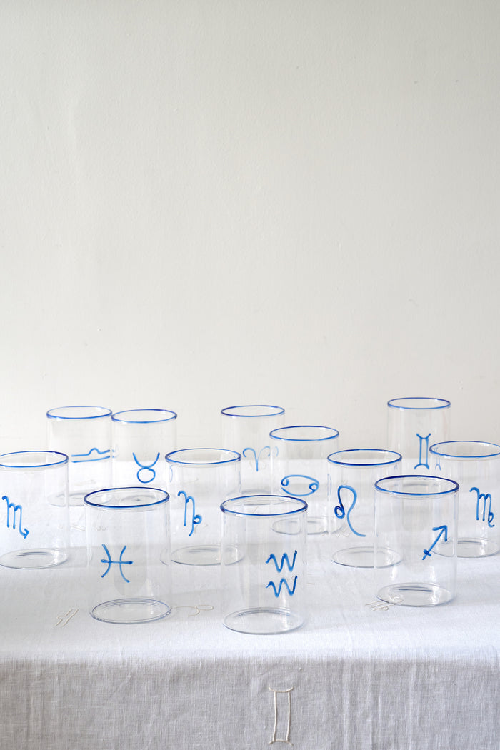Blue Leo Lowball Glass (Set of 2)