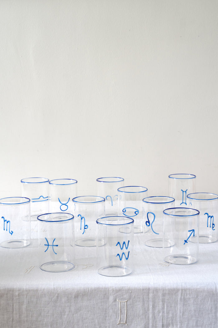 Blue Libra Lowball Glass (Set of 2)