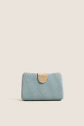 Blue Lindy Woven Clutch