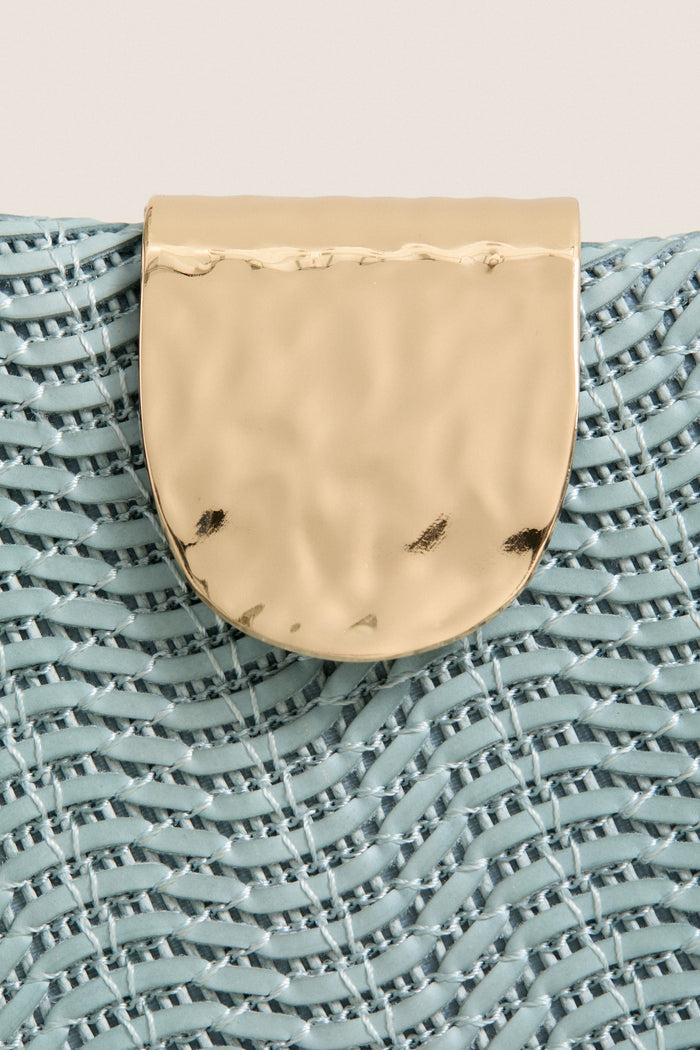 Blue Lindy Woven Clutch