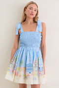 Blue Pink Multi Dawn Mini Dress