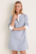 Blue Stripe Seersucker Rohan Shirt Dress