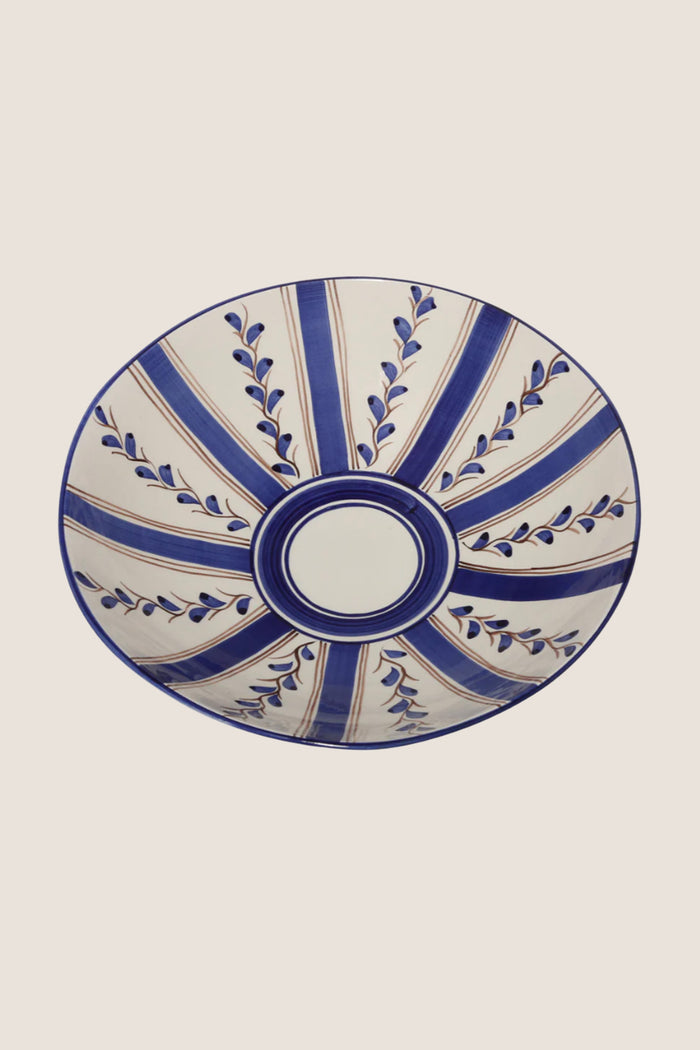 Blue Stripe Serving Bowl