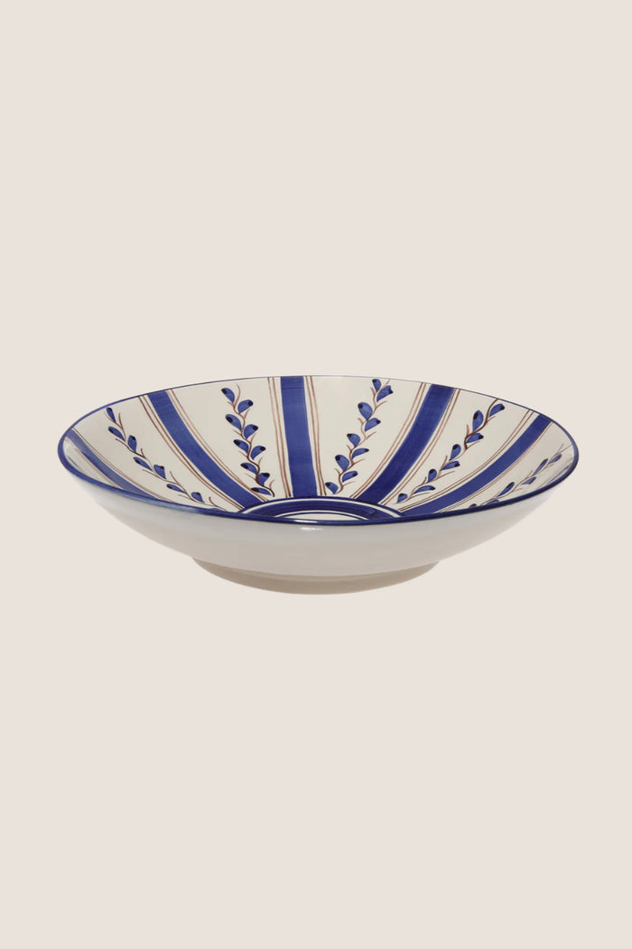 Blue Stripe Serving Bowl