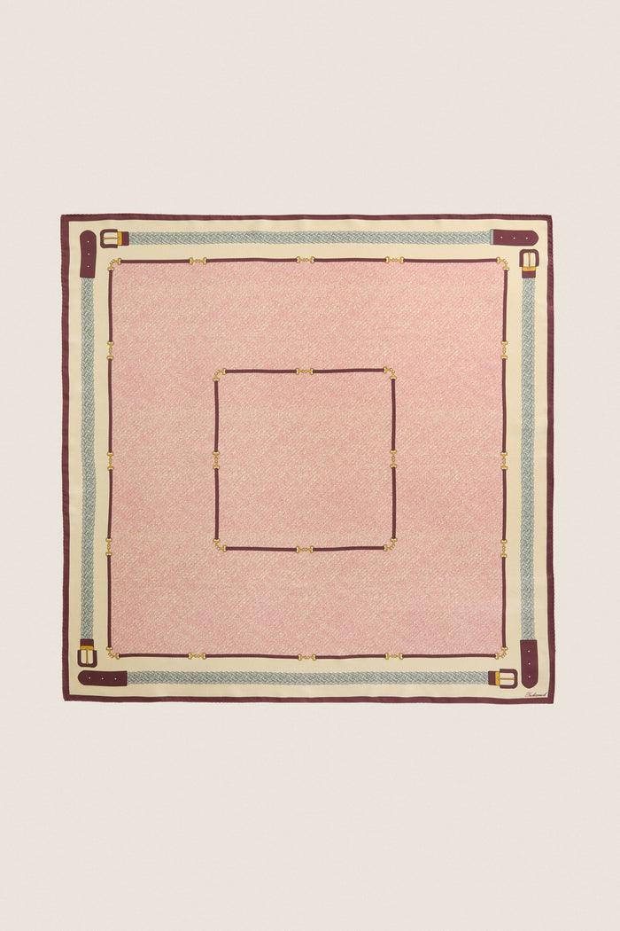 Blush Belts Medium Silk Scarf