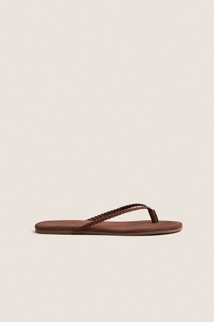 Bourbon Lily Braid Suede Flip Flops