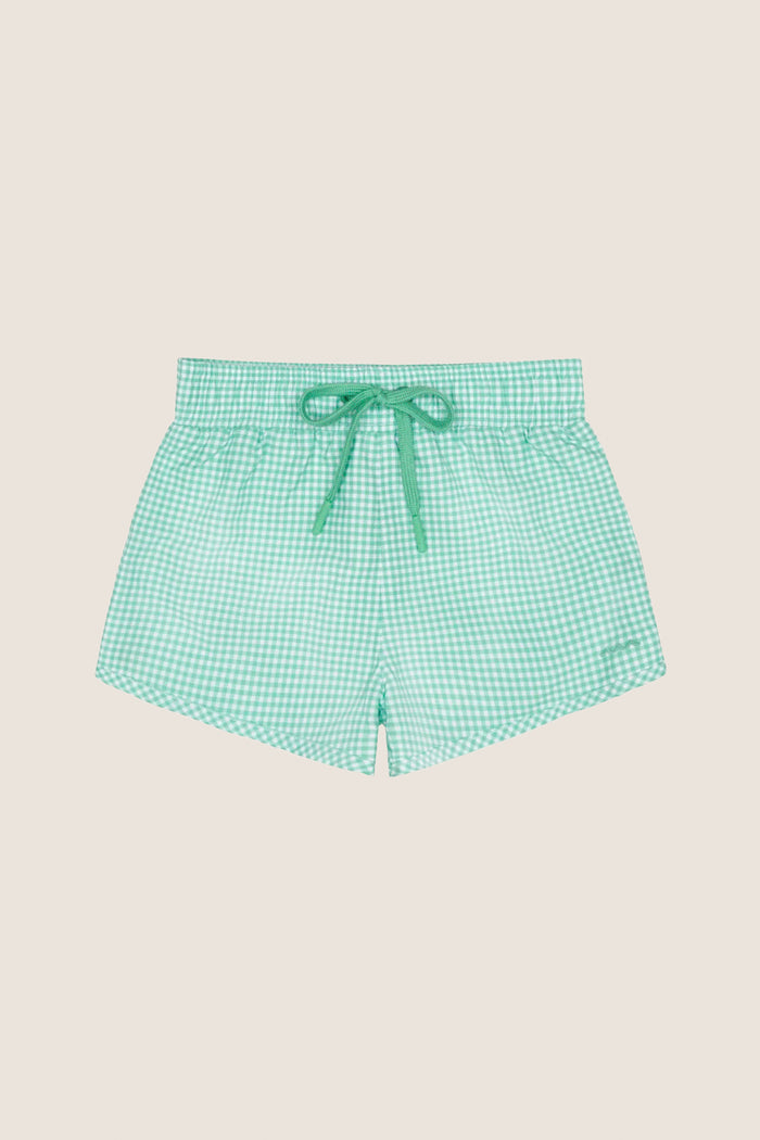 Boys Green Gingham Boardie