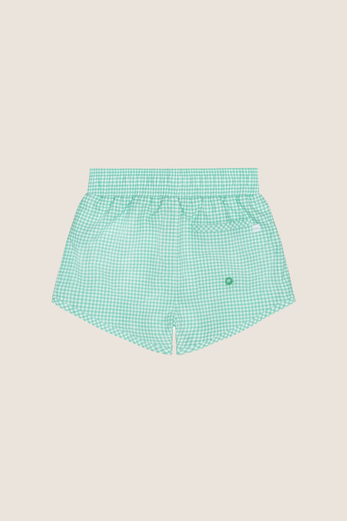 Boys Green Gingham Boardie