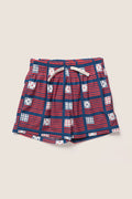 Boys Navy Flag Swim Trunk