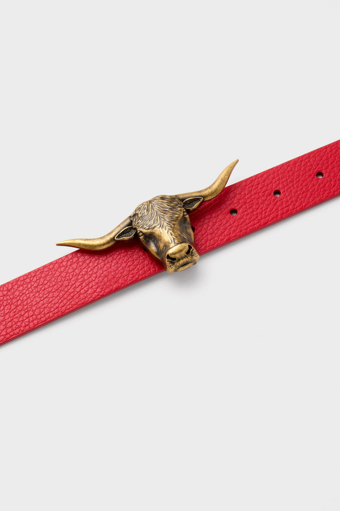 Brass Lansing Longhorn Buckle showcases a classic longhorn motif, adding an effortless, high-end touch to any belt, embodying fun sophistication. Buckle only; belt sold separately.