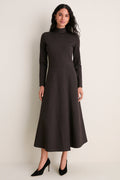 Brown Heathered Turtleneck Averell Sweater Dress