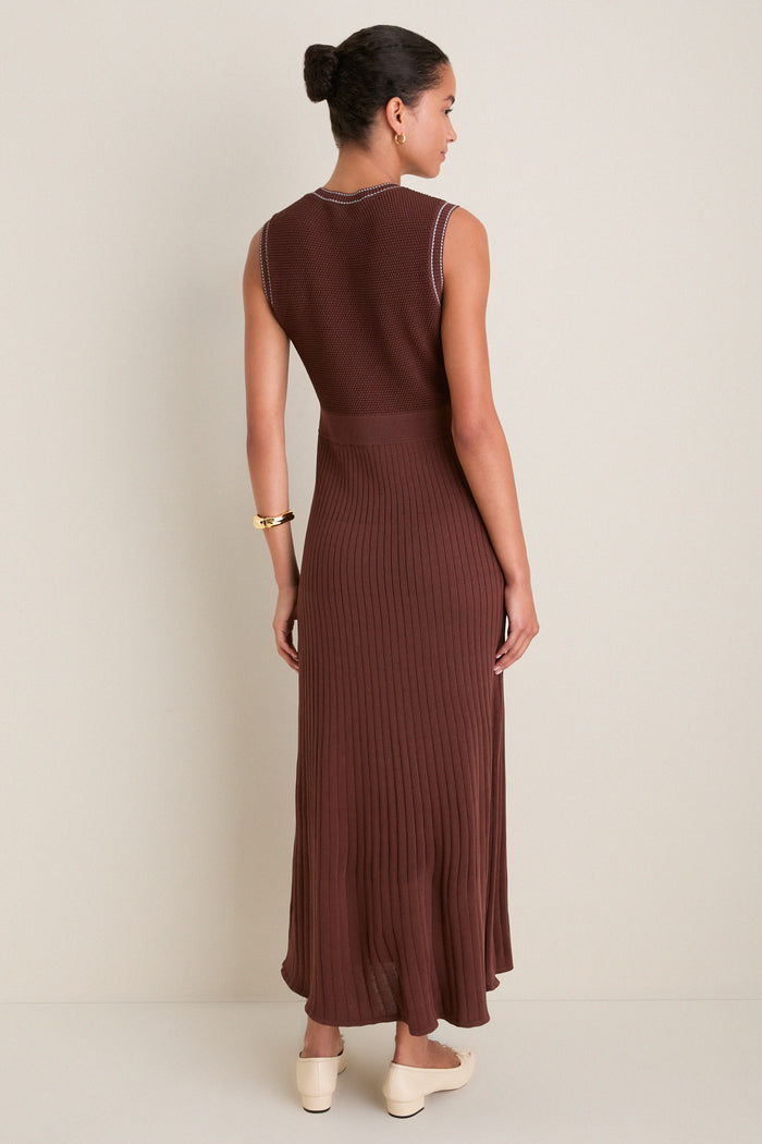 Brown Knit Ruby Dress