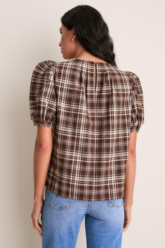 Brown Plaid Haven Blouse