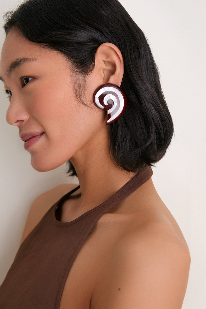 Brown Spira Earrings