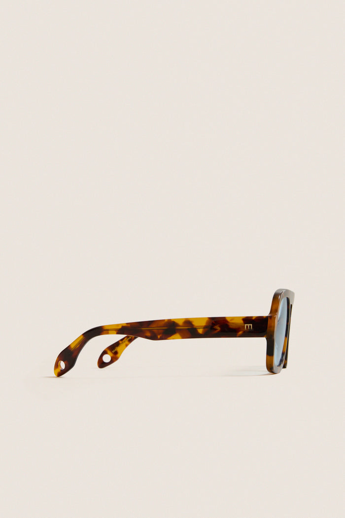 Brown Tortoise Blue Lens Jane Sunglasses