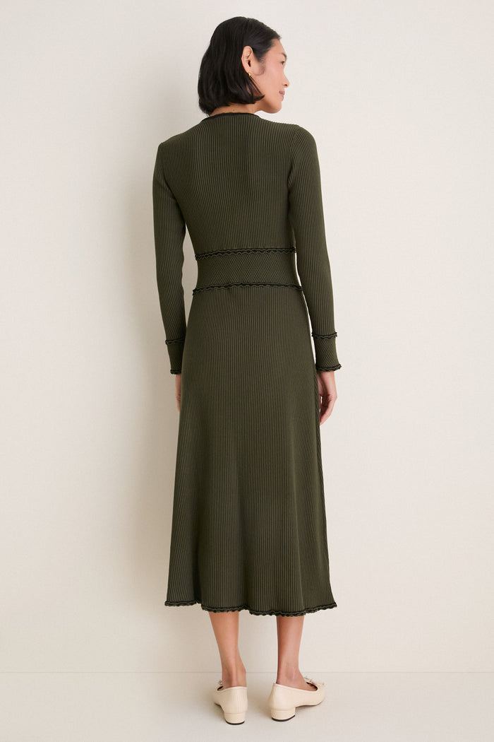 Burnt Olive Lily Sweater Dress