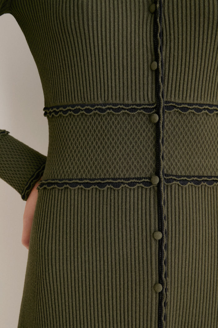Burnt Olive Lily Sweater Dress