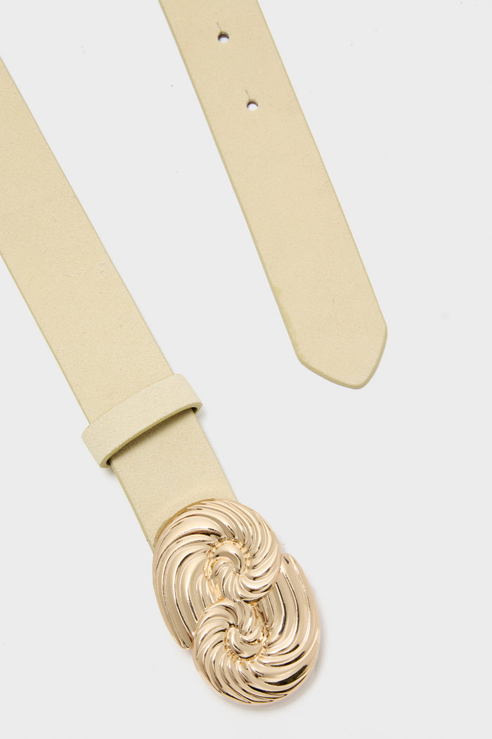 Butter Yellow Nautilus Buckle Belt