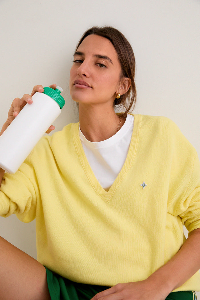 Butter Yellow Wilma V-Neck Sweater