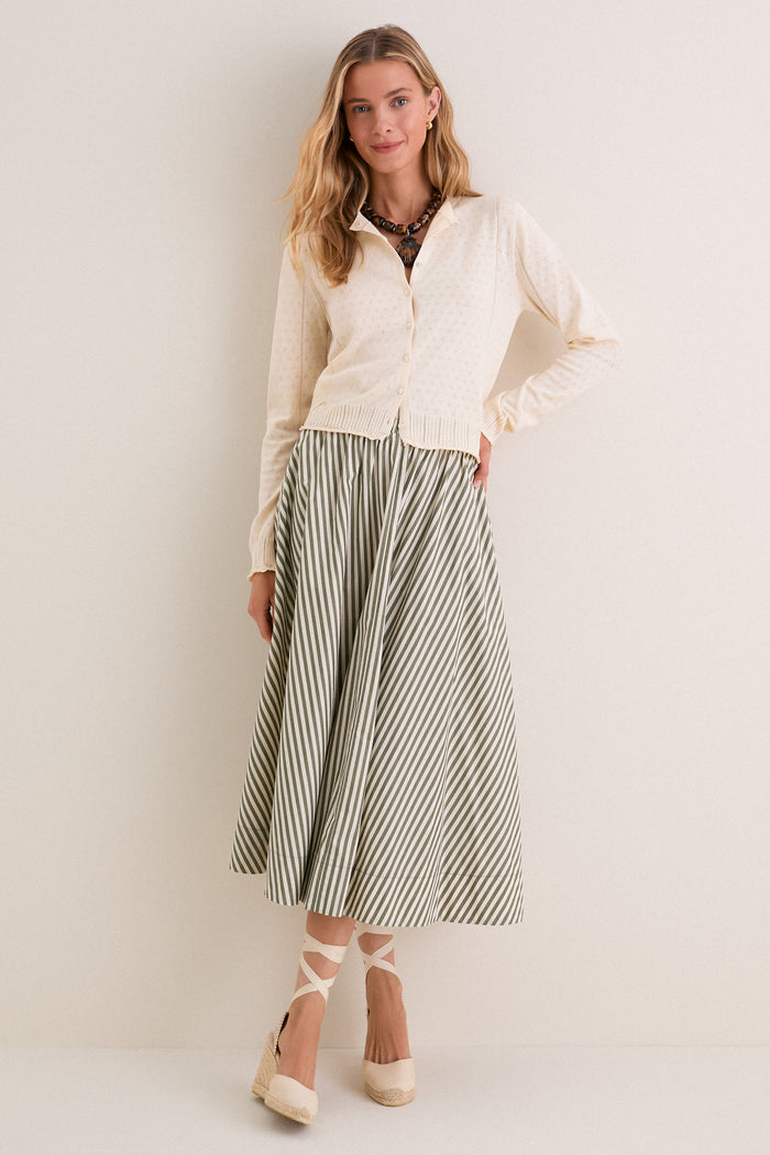 Buttercream Pointelle Ellie Cardigan