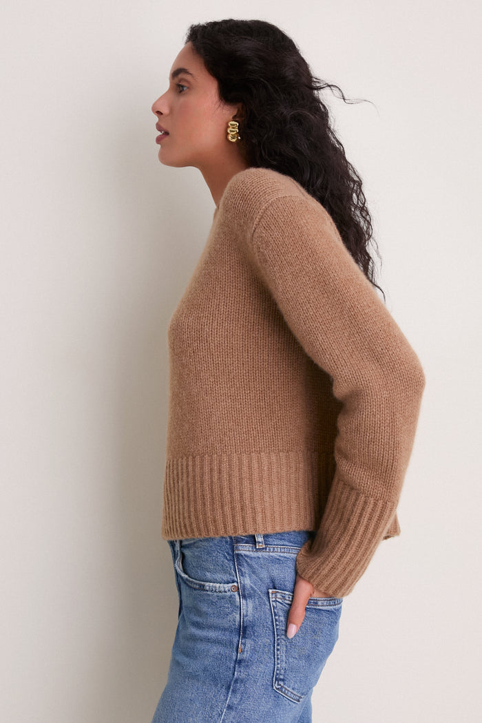Camel Cashmere Pearce Crewneck