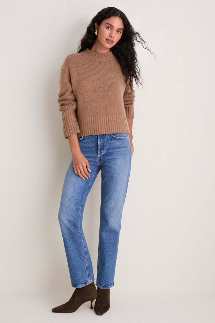 Camel Cashmere Pearce Crewneck