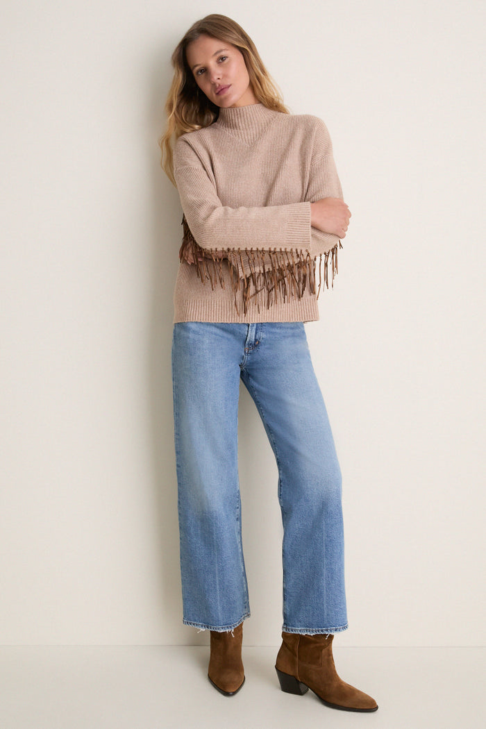 Camel Fringe Vanette Sweater