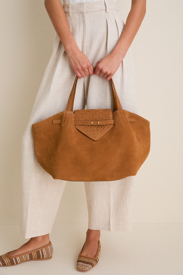 Camel Suede Blaine Tote