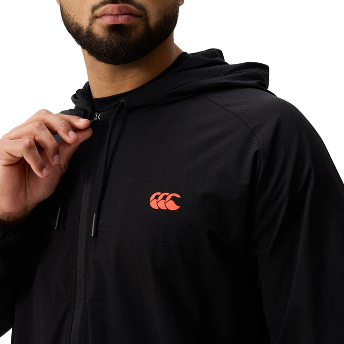 Canterbury M TEMPO WVN PCKWAY FZ JKT Blk
