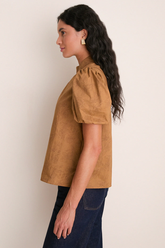 Caramel Floral Gigi Blouse