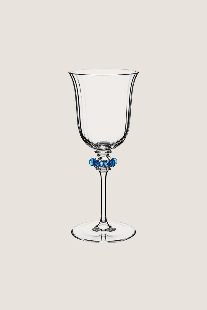 Chambray Nell Ruffle Wine Glass