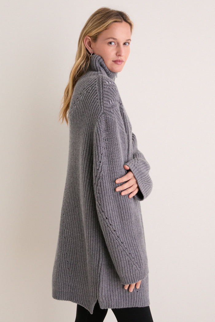 Charcoal Chunky Knit Luke Sweater