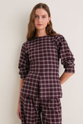 Check Janey Ruched Sleeve Top