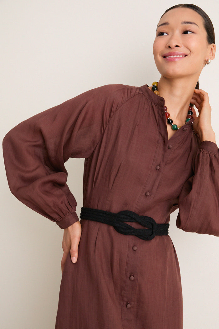Chestnut Button Down Granier Dress