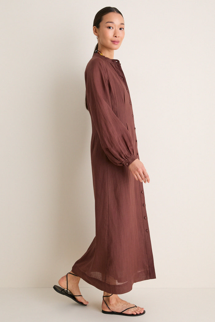 Chestnut Button Down Granier Dress