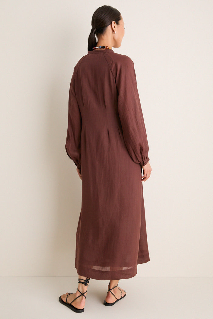 Chestnut Button Down Granier Dress