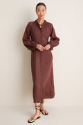 Chestnut Button Down Granier Dress