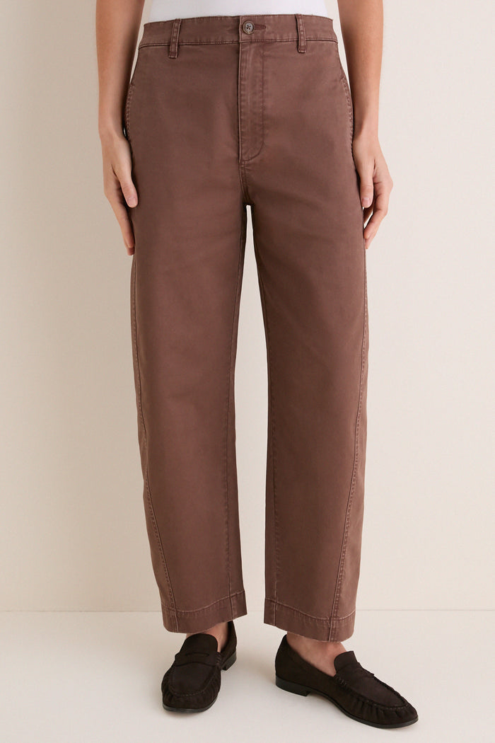 Chestnut Chino Barrel Leg Chatham Pants